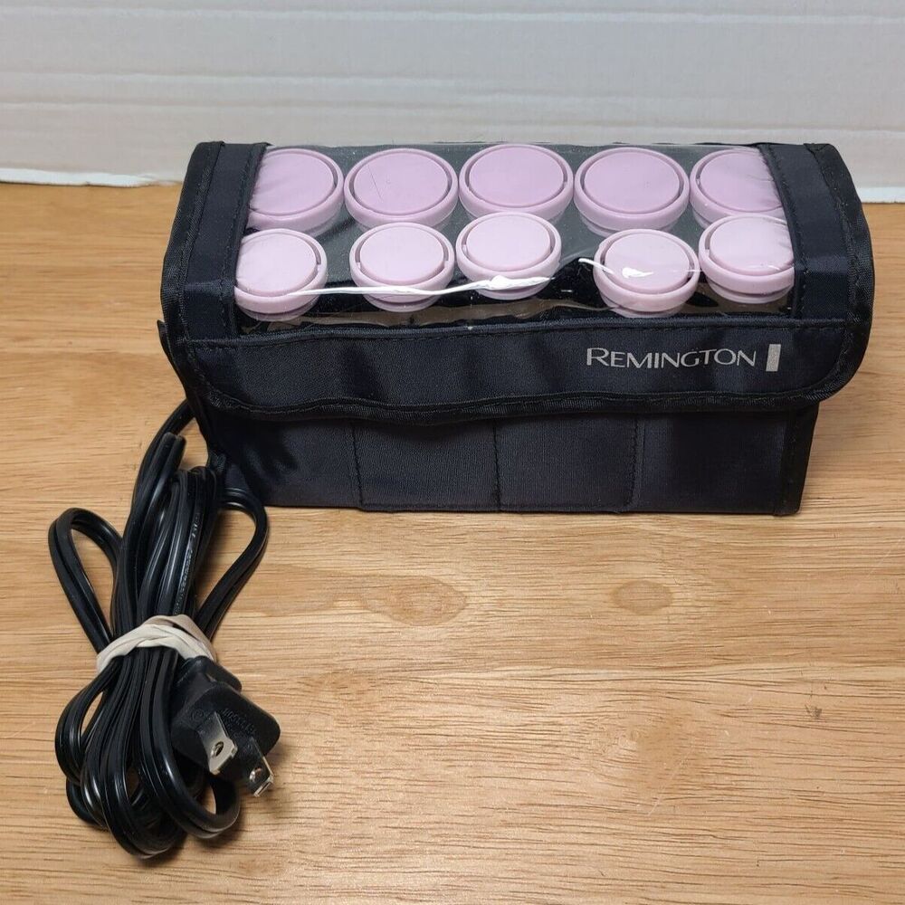 Remington H-1015 Compact Ceramic Travel Hair Setter 2 Sizes Hot Rollers J Clips